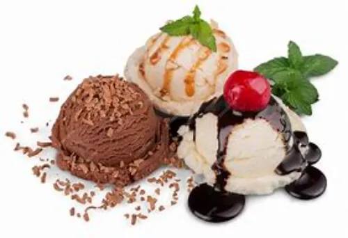 Ice Cream Scoops Chocolate Ice Cream
